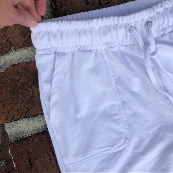 Rae Dunn white with hearts lounge pants size S - Picture 4 of 8